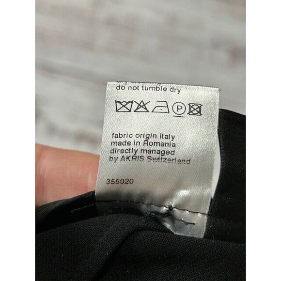 AKRIS Wool Blend Trouser Pant Pleated Capsule Straight Leg Black Minimalist Sz 2 - Picture 5 of 8